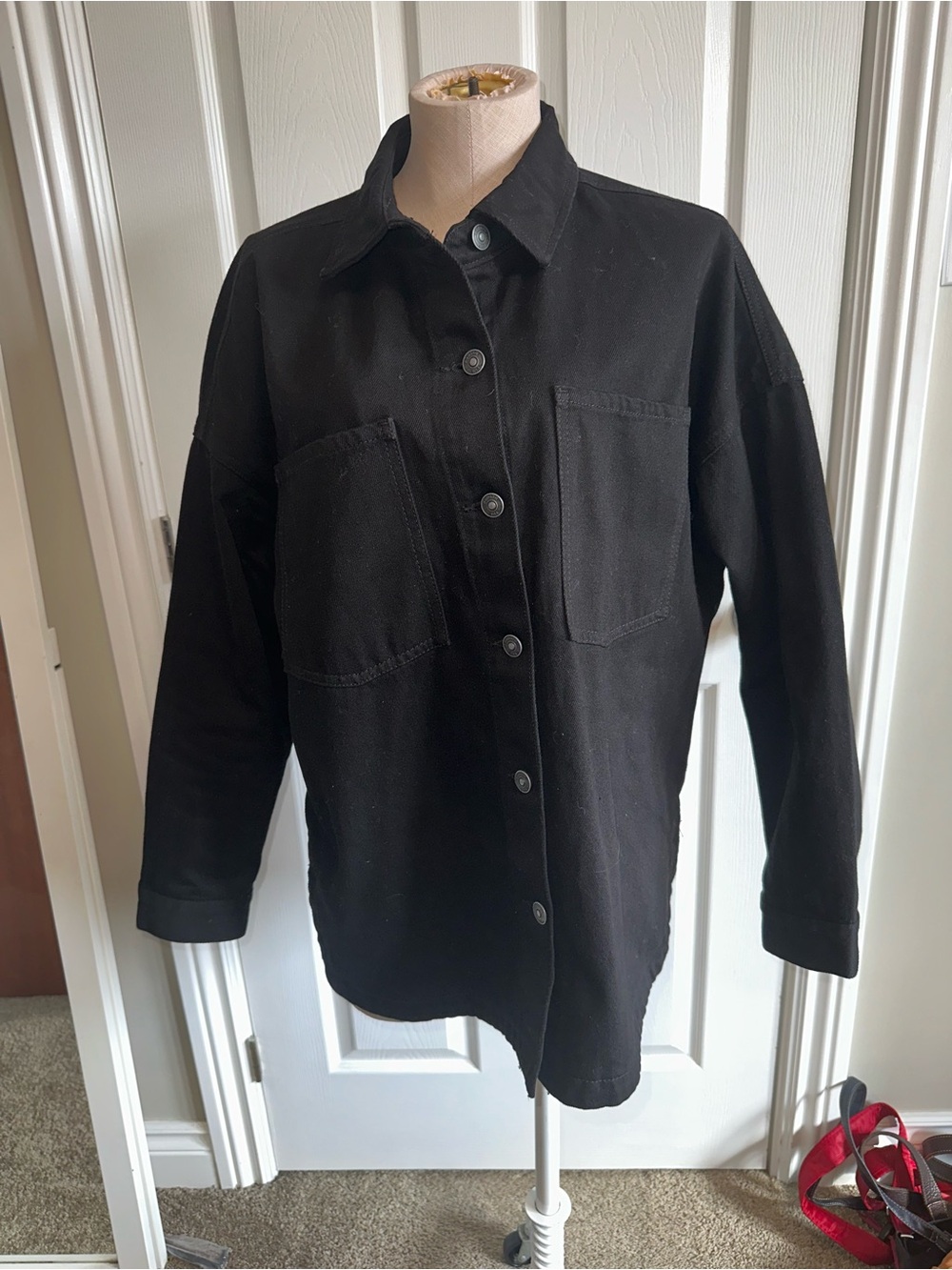 Hudson Black Button-Up Pocket Shirt